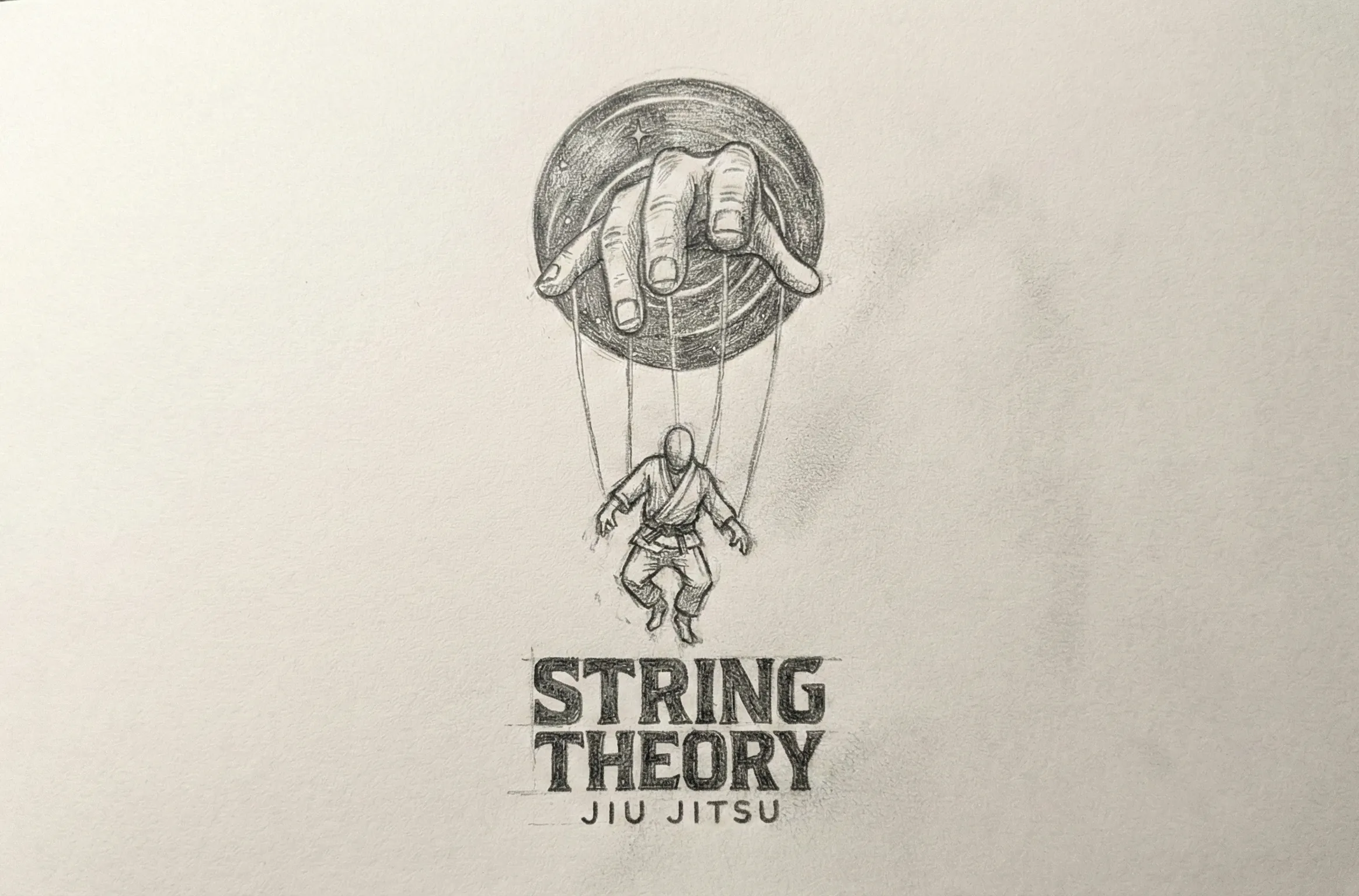 String Theory Concept Sketch